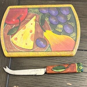 Colorful Cheese Board and Knife Set